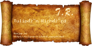 Tulipán Richárd névjegykártya